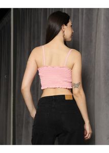 Pink Lace Corset Top