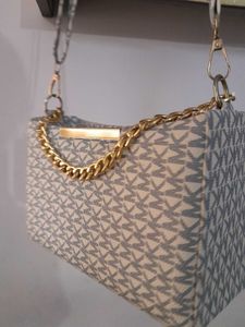 Classy MK Print Blue Sling Bag