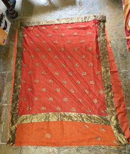 Elegant Orange Saree