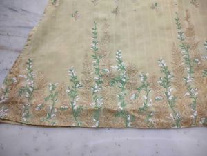 Light Yellow Embroidery Kurta Set