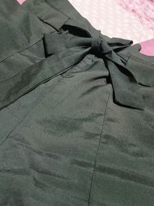 Polysatin Shorts With Detachable Belt