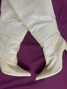 Butter Yellow Leather Boots