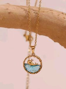 blue Whale Pendant Necklace