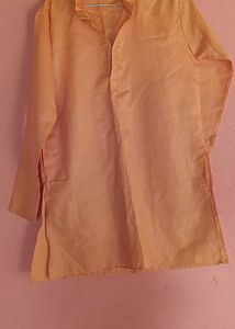 saffron Cotton Kurta