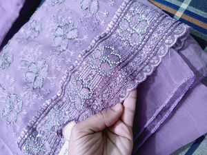 Embroidered jarkan daimond Dress Material