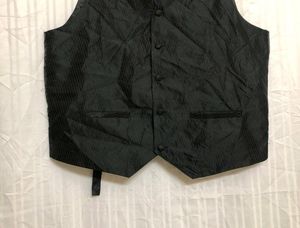 Umo Lorenzo Black Waistcoat
