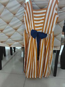 Striped Dress with Bow