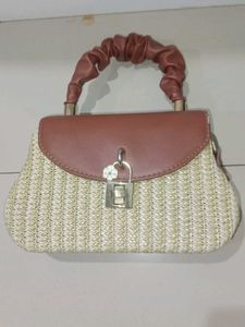 Retro Straw Satchel