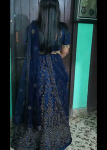 Elegant Blue Embroidered Lehenga Choli