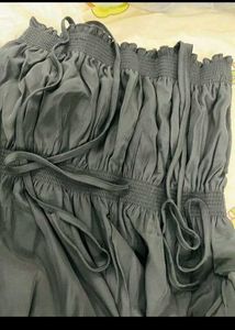 Black Summer Tie Up Dress