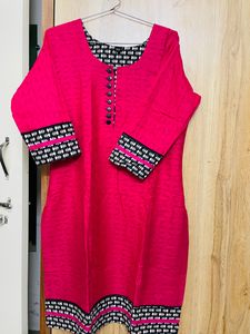 Magenta Pink Cotton Kurti