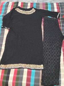 Black Kurta Set Without Dupatta