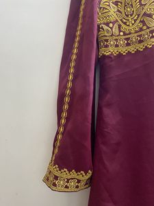 Embroidered Maroon Dress