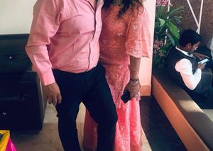 Pink Lucknowi skirt Set