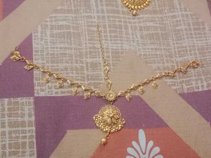 Ornate Gold Indian Bridal Jewelry Set