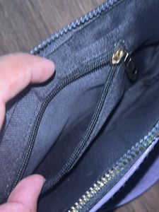 Lilac Croc Embossed Shoulder Bag