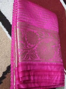 Pink Banarasi Silk Saree