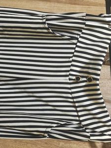 Striped High-Waisted Pants