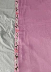 Pink Floral Embroidered Kurti Set