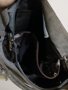 Metallic Silver Chain Strap Hobo Bag