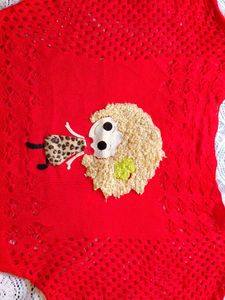 Red Woollen Top For Women