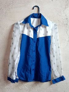 Trendy Ladies Fashion Mesh Shirt Multicolour