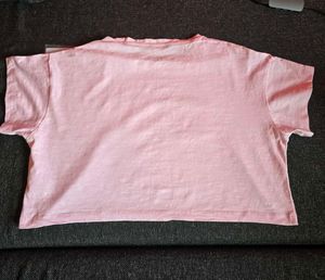 Mast &amp; Harbour Pink Oversized Crop Top