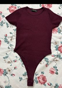Black / Burgundy Bodysuit Combo