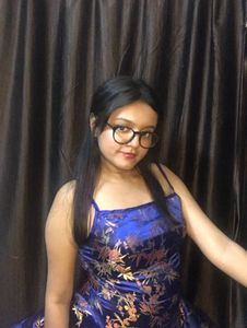 Blue Floral Mini Dress