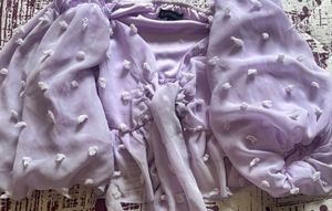 Purple Self design Top