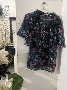 Floral Print Top with innerwear ❤️🩷🤎💙