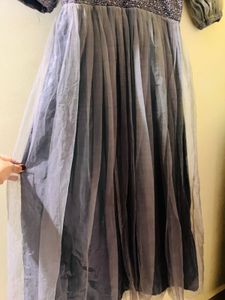 Gray Embellished Maxi Dress