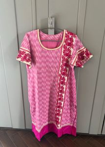 Pink Embroidered Kurta