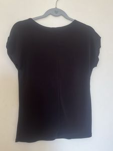 Black Viscose Elastic Top