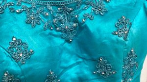 Teal Embellished Indian Blouse at 99
