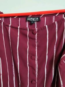 Striped Bardot Top