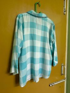 Blue and White Checkered Shirt