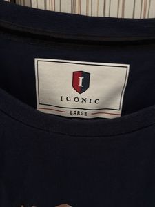 Iconic Women’s Navy Blue Graphic T-Shirt