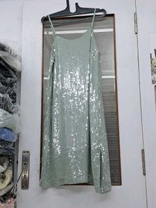 Sparkly Mint Mini Dress