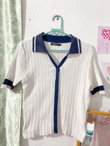 Cute Zudio Knit Polo Top