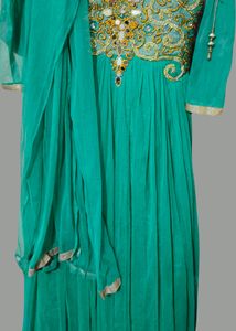 Teal Embellished Anarkali Dress