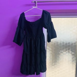 Black Cute Dress With Flare