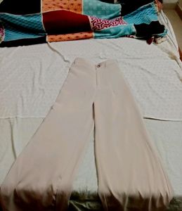 Beige Wide Leg Pants Korean Style