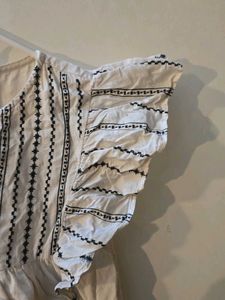 White Embroidered Top
