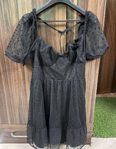 New H&amp;m Corset Style Black Hot Short Dress