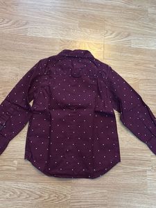 Boys Burgundy Stars Shirt