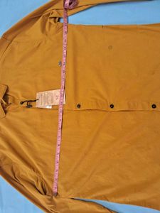 Mustard Button-Down Shirt With Tag