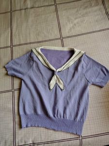 Sailor Collar Knit Top