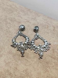 Oxidized Silver Earrings
