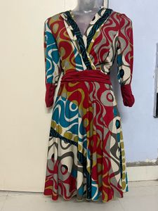 Dior Fashion Abstract Print Dress